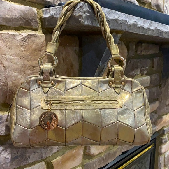 Charles David Handbags - 💕 Charles David gold silver medium satchel bag 💕